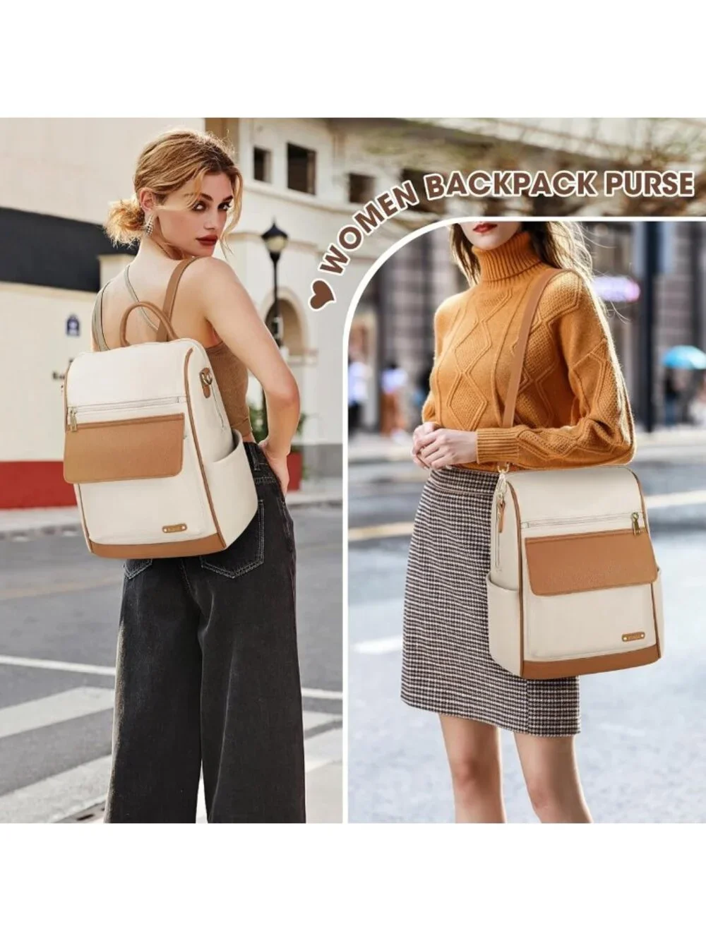 Stylish Anti-Theft Mini Backpack Purse for Women - Convertible Leather Travel